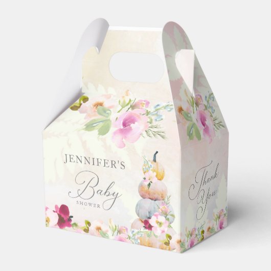 Fall Pumpkin Girl Baby Showbox Geschenkschachtel (Vorderseite)