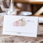 Fall Pumpkin Girl Babydusche Platzkarte