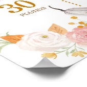 Fall Pumpkin Girl Erstes Jahr Meilenstein Poster (Ecke)