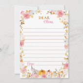 Fall Pumpkin Girl Time Capsule Note Card Dankeskarte (Vorderseite)