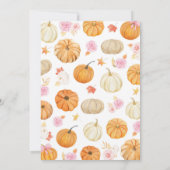 Fall Pumpkin Girl Time Capsule Note Card Dankeskarte (Rückseite)