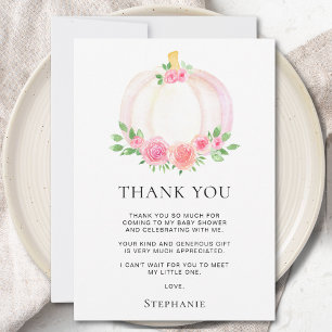 Fall Pumpkin Girl's Baby Shower Danke