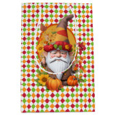 Fall Pumpkin Gnome Mittlere Geschenktüte (Vorderseite)