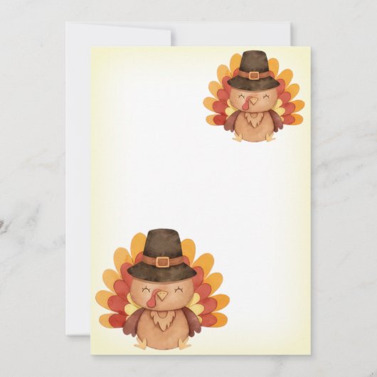 Fall Pumpkin Gobble Erntedank Dinner Türkei Einladung (Rückseite)