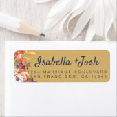 Fall Pumpkin Gold Yellow Wedding Rücksendeadresse (Insitu)