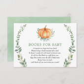 Fall Pumpkin Green Baby Showbuchanfrage Begleitkarte (Vorne/Hinten)