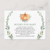 Fall Pumpkin Green Baby Showbuchanfrage Begleitkarte (Vorderseite)