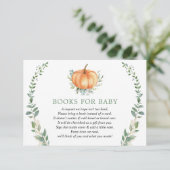 Fall Pumpkin Green Baby Showbuchanfrage Begleitkarte (Stehend Vorderseite)
