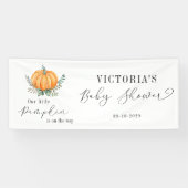 Fall Pumpkin Greenery Baby Dusche Willkommen Banner (Horizontal)