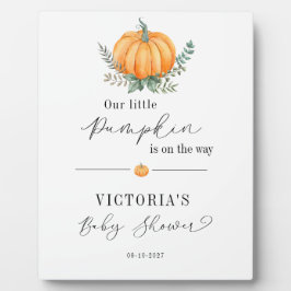 Fall Pumpkin Greenery Baby Dusche Willkommen Fotoplatte