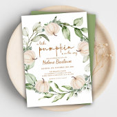 Fall Pumpkin Greenery Baby Shower Einladung