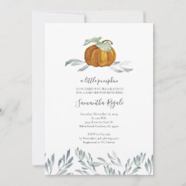 Fall Pumpkin Greenery Baby Shower Einladung