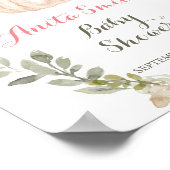 Fall Pumpkin Greenery Blumenbaby Dusche willkommen Poster (Ecke)