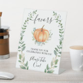 Fall Pumpkin Greenery Gold Favoriten Bitte nimm di Sockelschild (In SItu)