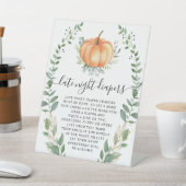 Fall Pumpkin Greenery Gold Spate Night Diapers Sockelschild (In SItu)