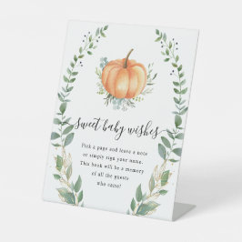 Fall Pumpkin Greenery Gold Sweet Baby Wishings Sockelschild
