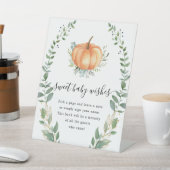 Fall Pumpkin Greenery Gold Sweet Baby Wishings Sockelschild (In SItu)
