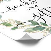 Fall Pumpkin Grünpflanzen Blätter Bücher und Gesch Poster (Ecke)