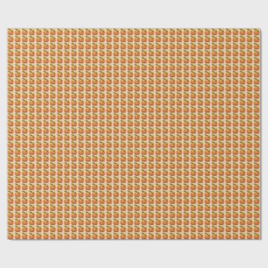 Fall Pumpkin Halloween Gift Wrapping Paper Geschenkpapier (Flach)