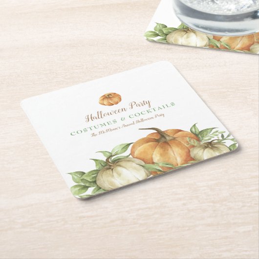 Fall Pumpkin Halloween Rechteckiger Pappuntersetzer (angewinkelt)