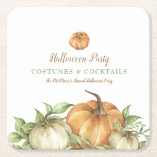Fall Pumpkin Halloween Rechteckiger Pappuntersetzer