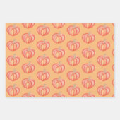 Fall Pumpkin Hand gestrichen Orange Geschenkpapier Set (Vorderseite 3)