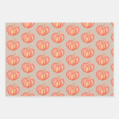 Fall Pumpkin Hand gestrichen Orange Geschenkpapier Set (Vorderseite 2)