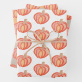Fall Pumpkin Hand gestrichen Orange Geschenkpapier Set (Beispiel)