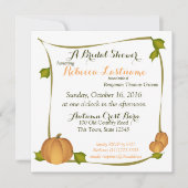 Fall Pumpkin Harvest Brautparty Einladung (Vorderseite)