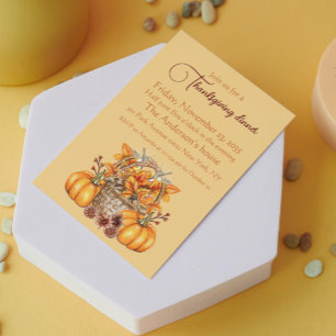 Fall Pumpkin Harvest Erntedank Dinner Holiday Postkarte