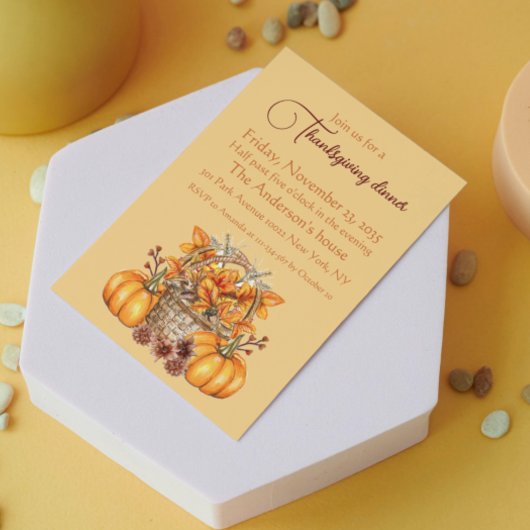 Fall Pumpkin Harvest Erntedank Dinner Holiday Postkarte