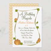 Fall Pumpkin Harvest Geburtstag Einladung (Vorne/Hinten)