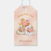 Fall Pumpkin Harvest Pink Erntedank anpassen Geschenkanhänger (Vorderseite)