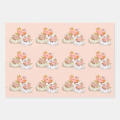 Fall Pumpkin Harvest Pink Erntedank anpassen Geschenkpapier Set (Vorderseite)