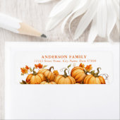 Fall Pumpkin Harvest Rücksendeadressen-Aufklebers (Insitu)