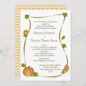 Fall Pumpkin Harvest Wedding Einladung (Vorne/Hinten)