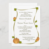Fall Pumpkin Harvest Wedding Einladung (Vorne/Hinten)