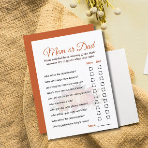 Fall Pumpkin Herbst BabyShower Raten Sie, wer Game Einladung