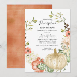 Fall Pumpkin ist auf der Way Baby-Dusche Einladung
