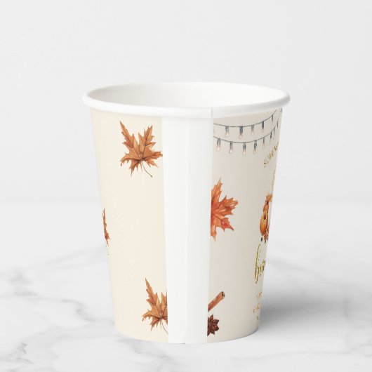 Fall Pumpkin ist Brechen Kaffee Dusche Papier Tass Pappbecher (Rechts)