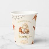 Fall Pumpkin ist Brechen Kaffee Dusche Papier Tass Pappbecher (Vorderseite)