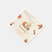 Fall Pumpkin ist Brewing Coffee Verlass Paper Napk Serviette (Ecke)