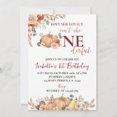 Fall Pumpkin ist nicht einmal ein Geburtstag Einladung (Vorderseite)