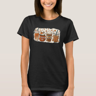 Fall Pumpkin-Kaffeetrinks trinken Halloween T-Shirt