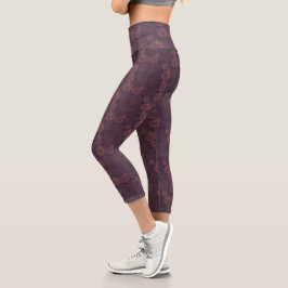 Fall Pumpkin Kontur Capri Leggins - Lila Leggings
