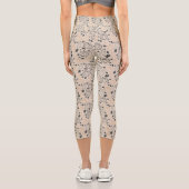Fall Pumpkin Kontur Capri Leggins - Tan Leggings (Rückseite)