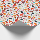 Fall Pumpkin & Leaf Geschenkpapier (Ecke)