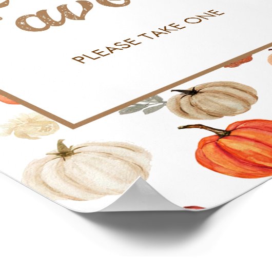 Fall Pumpkin Lieblings Kinderdusche Poster (Ecke)