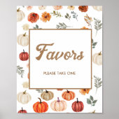 Fall Pumpkin Lieblings Kinderdusche Poster (Vorne)