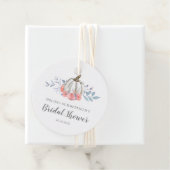 Fall Pumpkin Lilac Rustikales Brautparty Geschenkanhänger (Beispiel)